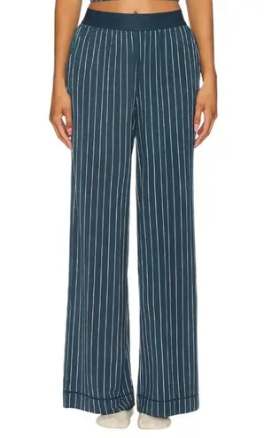We Wore What Wide Leg Pants in Navy & Cream Small New Womens Wide Leg