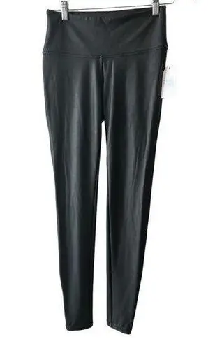 Time And Tru  Black High Rise Faux Leather Skinny Legging—Size Small (4-6)