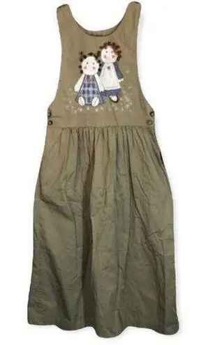 Vintage Jumper Dress With Hand Painted Image of Kids/Dolls OOAK 1994 XL? Size undefined