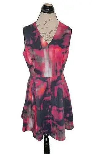 Piol Womens Dress Size Small Tie Dye Fit Flared Colorful Short Office Work Wear