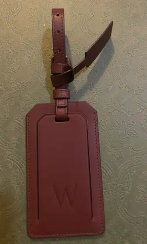 Saint Laurent Le Monogramme Luggage Tag / Bag charm Chestnut Letter W