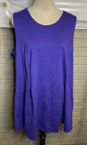 Of Mercer Womens Purple Sleeveless Round Neck Shift Dress Size 20W