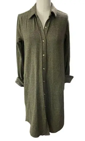 Faherty  Legend Sweater Dress Olive Melange Twill Size Extra Small XS