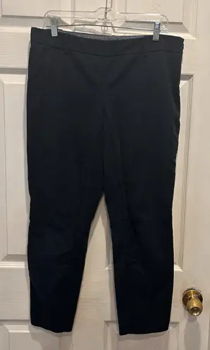 Maison Jules  Blue Indigo Navy Tapered Pants Women's 12 Side Zip Mod Ankle Zip‎ - Image 1