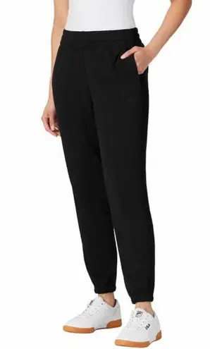 FILA  Women’s French Terry Cloth Black Elastic Waist Joggers Medium