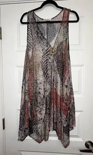 Paradise USA Sleeveless Lagenlook Mesh Tunic Cover Up Size XL/XXL