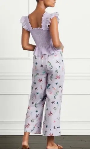 Hill House NWT Purple The Skylar Pant Sea Creatures Size Small