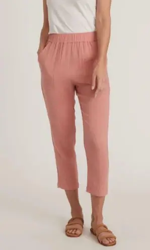 Marine layer Pants Paula Easy Tapered Gauzy Cotton Pant in Rosette Pink Sz M NWT