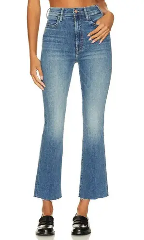 NWT Mother Hustler Ankle Fray in Healing Jar High Rise Boot Crop Stretch Jean 32 Blue