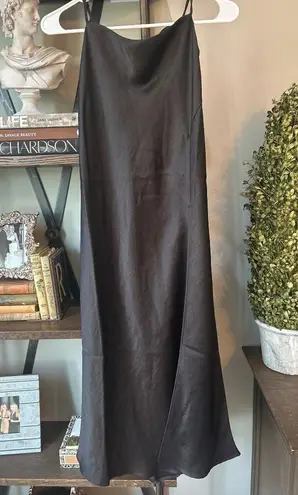 Bec & Bridge Camille Satin Maxi Skirt Black Womens Size 4