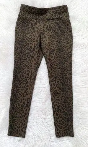 Carmen Marc Valvo NWT Olive Leopard Print Leggings