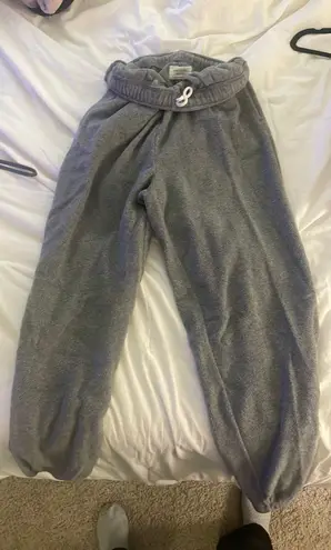 American Eagle Super Fuzzy Grey Sweatpants