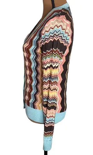 Missoni x Target Chevron fine knit button through cardigan size M Blue Size M
