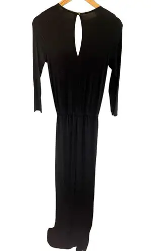 Krisa Navy Blue Surplice Jumpsuit - size XS