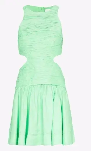 AJE INTROSPECT CUT OUT MINI DRESS GREEN SIZE 6EU 2 US. $525