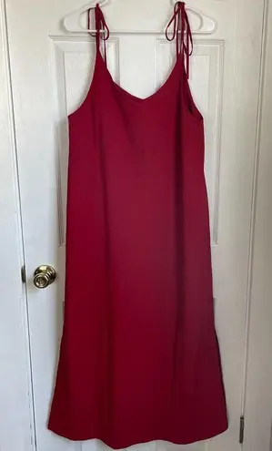 Hidden Forest Market Red Tie Slip Maxi Dress Korean/Seoul Fashion size M Size M