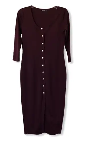 Popular Basics -Bodycon Midi Dress-Large