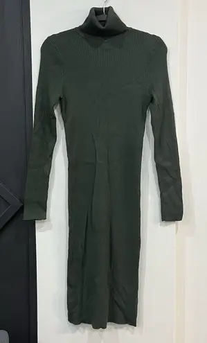 Women’s Turtleneck Longsleeve Bodycon Green Sweater Dress Size XL