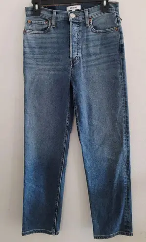 RE/DONE  70s Stove Pipe Hi-Rise Jeans Western Blue 27 NEW