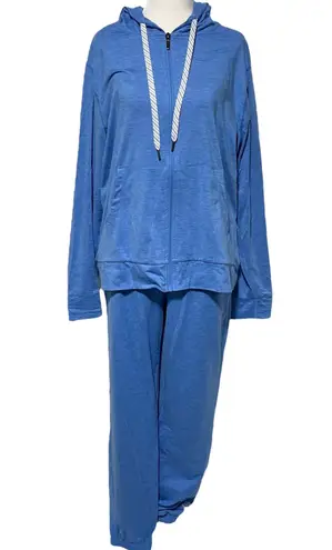 Members Mark Soft Joggers & Full Zip Hoodie Jacket Blue Heather Sizes L - XXL