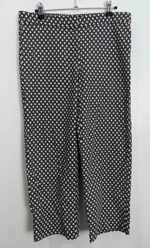 J. Jill Black and White Patterned Pants Size 8 - Image 1