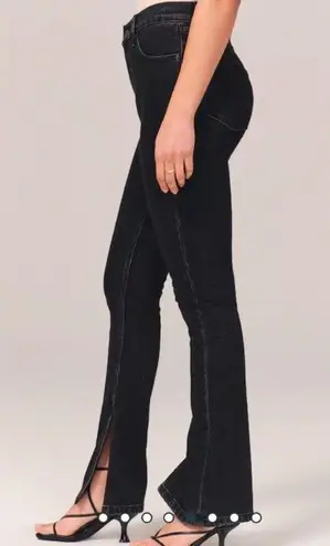 Abercrombie & Fitch NWOT  Black Curve Love Split Hem Skinny High Rise