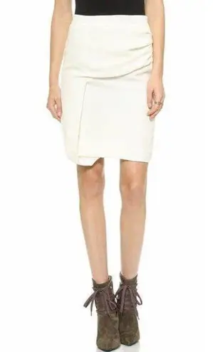 IRO  Brooke Ivory White Draped Front Skirt Size L