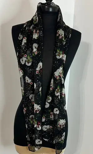 Christopher & Banks Snowman Scarf – 60” Winter Wonderland Chic!
