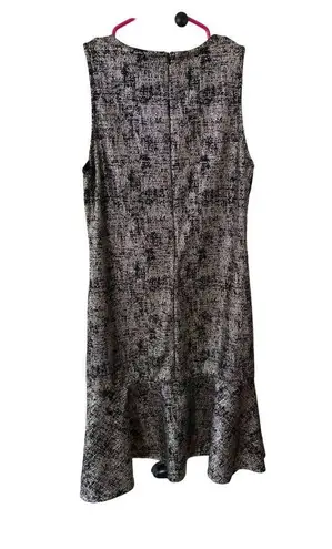 Veronica M Dress Cinderella Ruffle Ponte Black Metallic Gold Sleeveless New Sz M