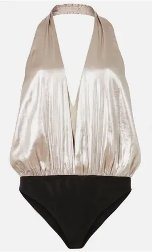 ALLSAINTS NWT All Saints Dora Plunge Bodysuit in Champagne Pink Sz 6 $169