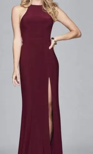 Faviana New! 7976 Halter Neck Jersey Trumpet Dress