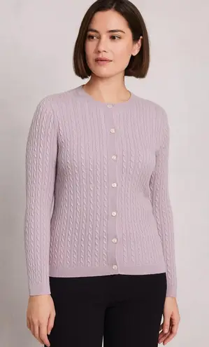 Brooks Brothers 346 Silk Cashmere Cable Knit Cardigan Sweater Womens M