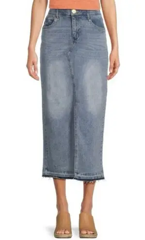 Democracy “Ab”solution Tummy Control Denim Midi Skirt Medium Light Wash Size 4