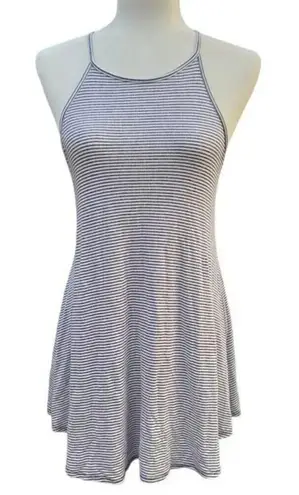 Amante Black White Stripe Trapeze Swing Tunic Top Stretch Cotton Blend Size M Size M