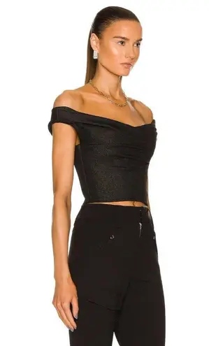 RTA Jewel Off The Shoulder Corset Top Black Womens Size 2