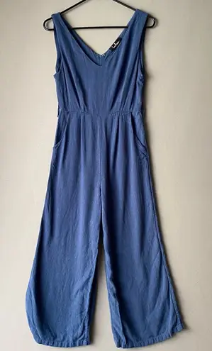 Lulu’s sz XS Sleeveless cotton blue jumpsuit