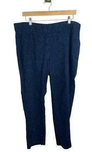 Soft Surroundings Women’s Pull On Stretch Paisley Jeans in Blue Size XLP