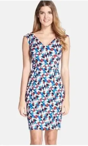 Plenty By Tracy Reese Geometric Geo Cut Out Open Back Dress Retro Artsy