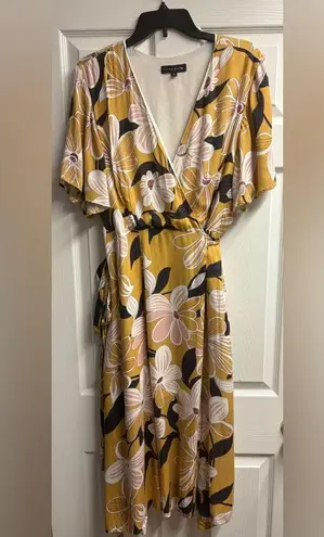 Slate + Willow Mod Daisy Wrap Midi Dress Size XL