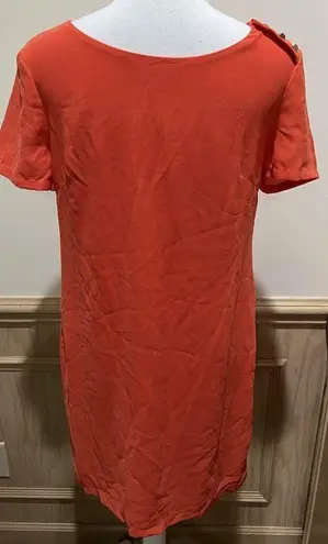 YA Los Angeles Boutique Dress ~ Short Sleeve Shift Dress ~ Small ~ Orange