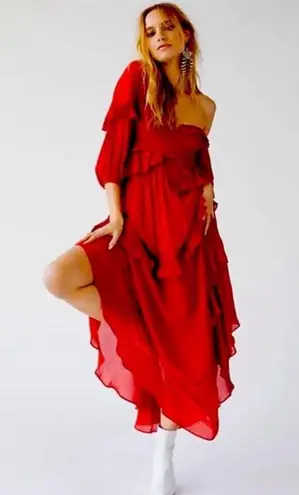 Spell And The Gypsy Collective Clementine Mermaid Off The Shoulder Dress NEW Red Size XL