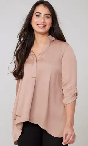 FINAL PRICE Renuar Asymetrical Blouse Tan