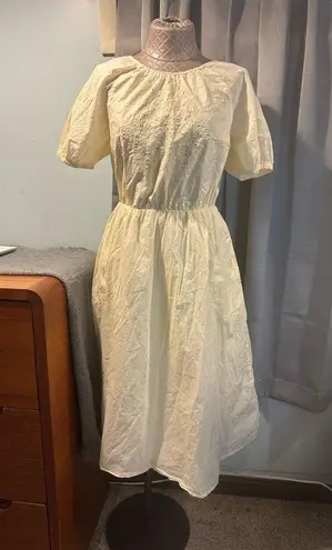 Pamela Love X RTR Cream Embroidered Midi Dress Womens Boho Chic Size XL $395