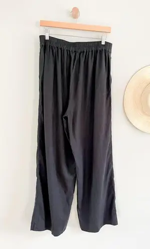 Madewell  | NWT | Pull-On Straight Crop Pant Linen in True Black | Sz 8