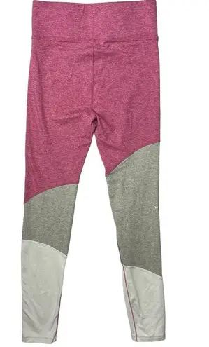 We Me Pink Gray Tri Tone Colorblock Workout Yoga Athletic Two Piece Set Size S