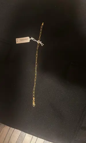 24k Gold plated Small Paperclip texture link Bracelet