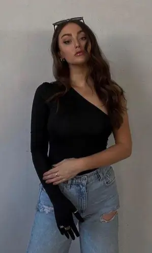 Kristinas Kloset One Shoulder Glove Bodysuit