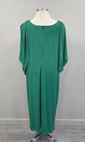 Ashley Stewart Kelly Green Ruched Dress - NEW - Size 34/36