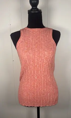 Pilcro Anthropologie Sleeveless Top Ribbed Knit Sweater Tank Coral Casual Large