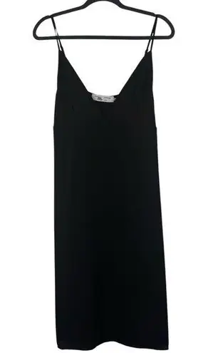 Proenza Schouler WHITE LABEL Black V-Neck Midi Slip Dress Tank LBD Classic Med M